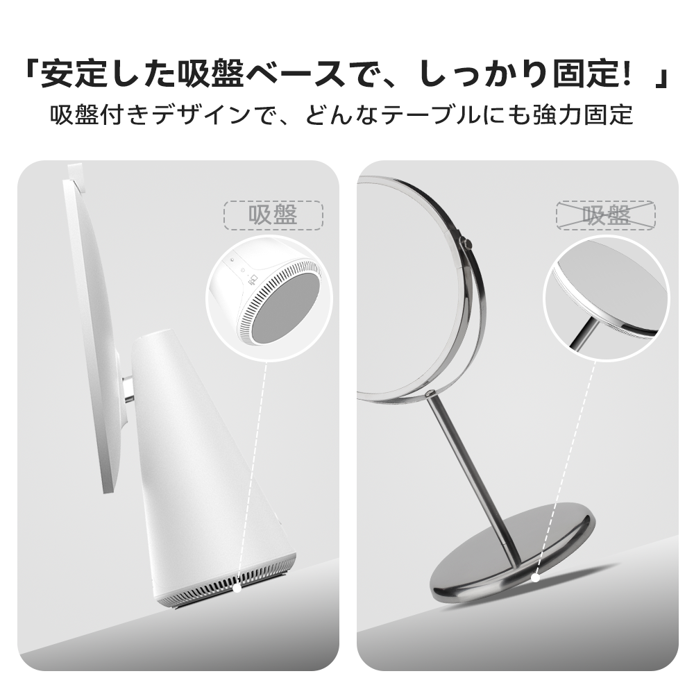 FPD 卓上スマートミラー 化粧鏡 APP肌診断 ARメイク試着 オンラインメイク学習 明るさ&色温度調整 磁気5倍拡大鏡&カメラ 音声アシスタント Wi-Fi接続 LEDタッチスクリーン対応