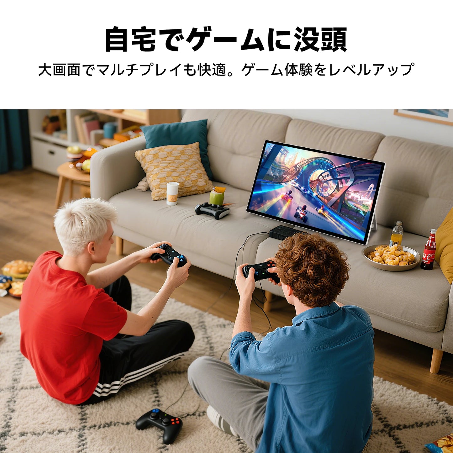 FPD 24.5 インチ モバイルスマートモニター 10 点タッチ 1080P IPS 大画面 | Android 14 タブレット 8 コア CPU 8GB RAM+128GB 大容量 Wi-Fi 6/Bluetooth 5.2 5050mAh 65W 高速充電 デュアルスピーカー(8W×2+3W×2)8MP カメラ Widevine L1 対応 tablet