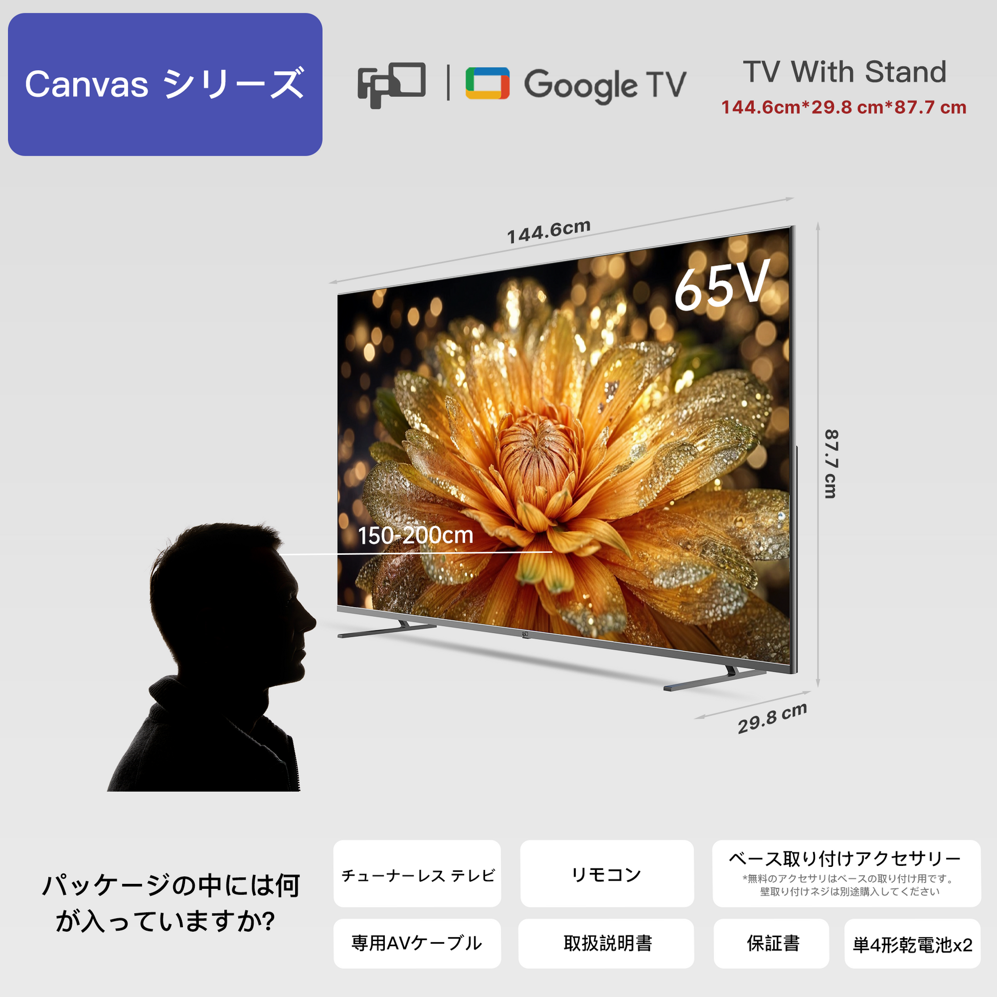 FPD 65インチ スマートテレビ | 4K UHD | Google TV | HDR10 Delight FPD 65インチ スマートテレビ | 4K UHD | Google TV | HDR10 Delight