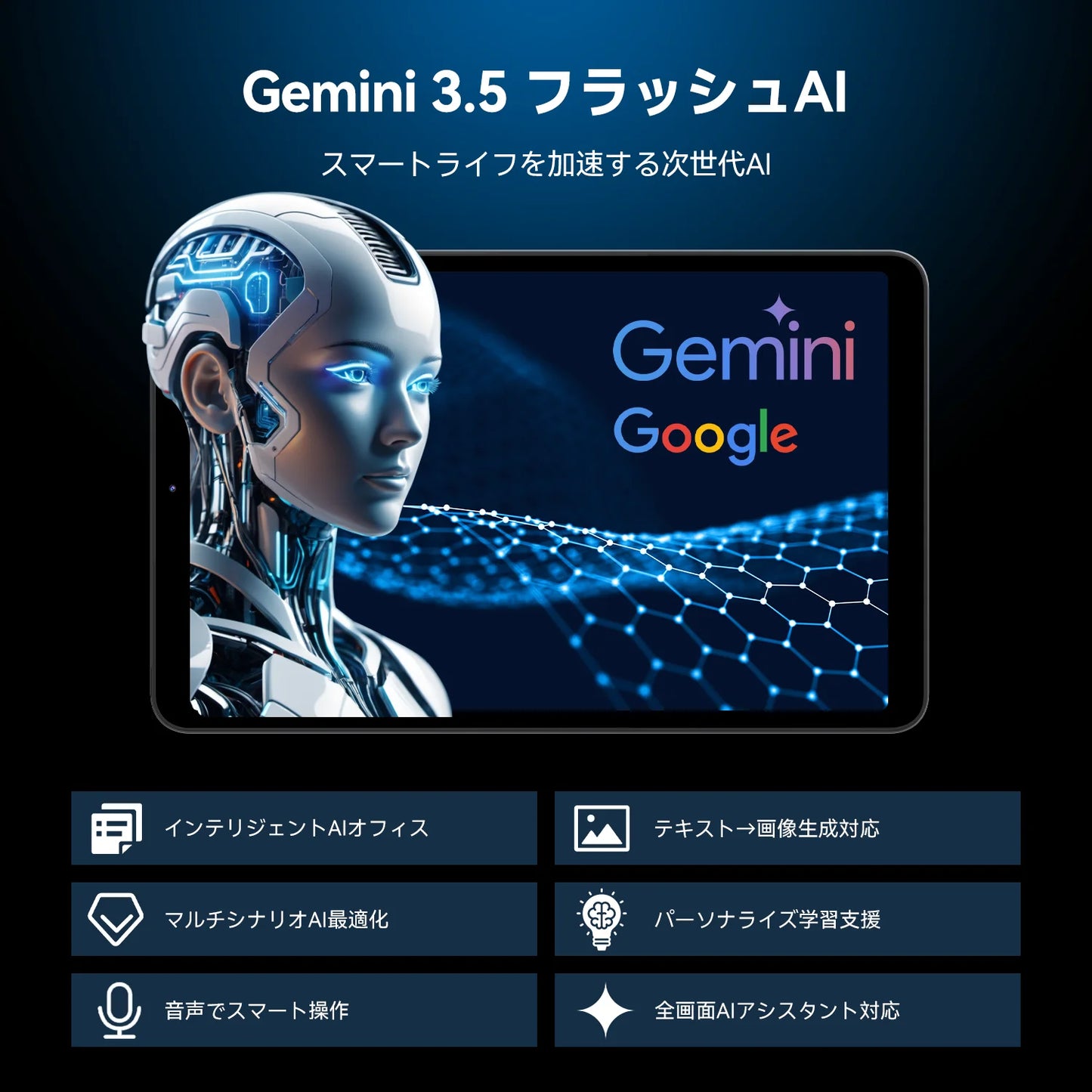 FPD 8.4インチ タブレット Gemini フラッシュAI対応 インテリジェント機能