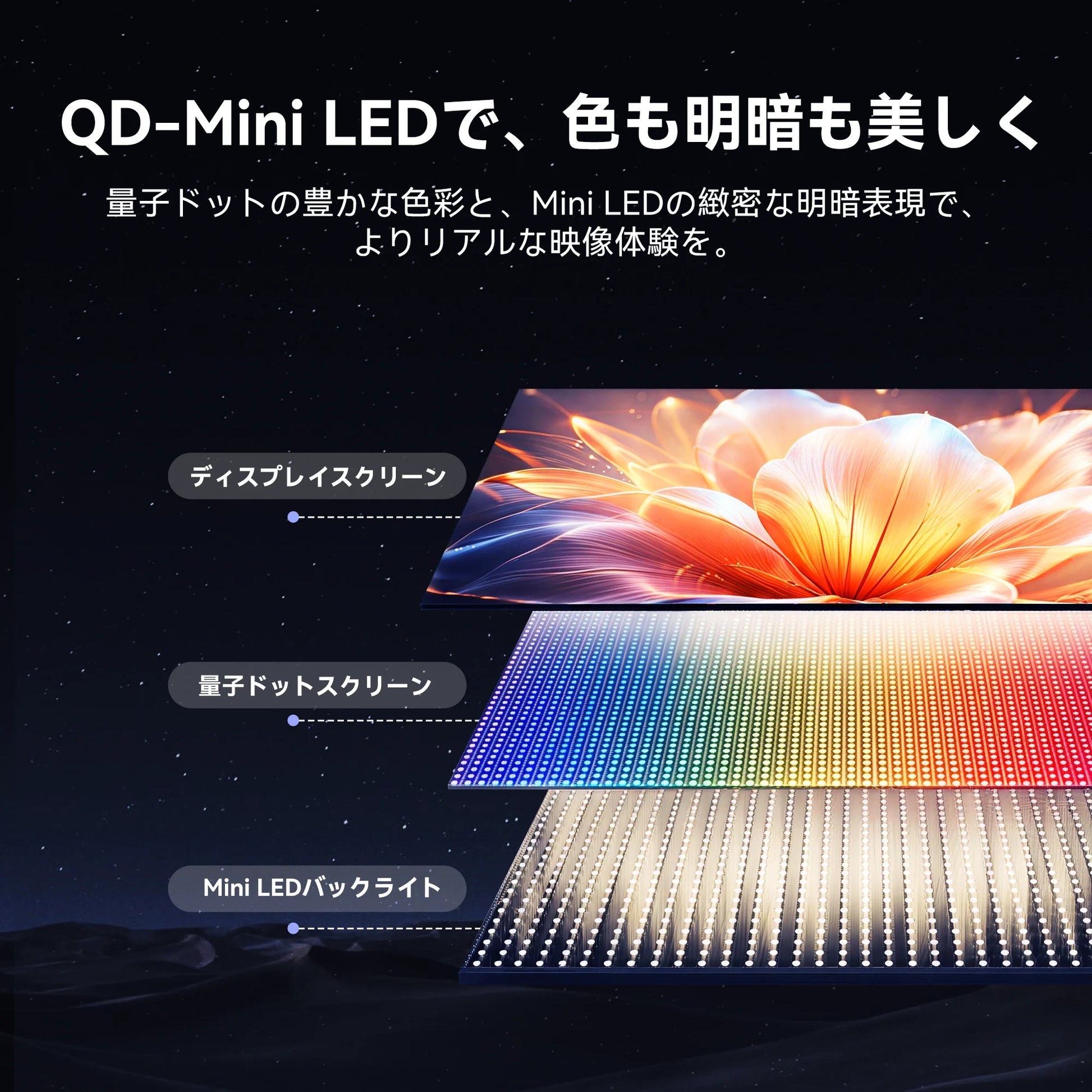 FPD 50V型 Mini LED 4K チューナーレス Google TV | 量子ドット・Dolby FPD 50V型 Mini LED 4K チューナーレス Google TV | 量子ドット・Dolby