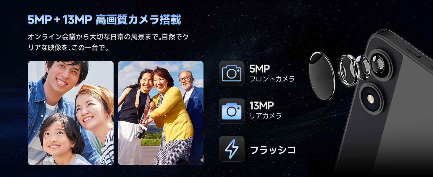 FPD 10.1インチ タブレット 5MPフロント 13MPリア 高画質カメラ搭載