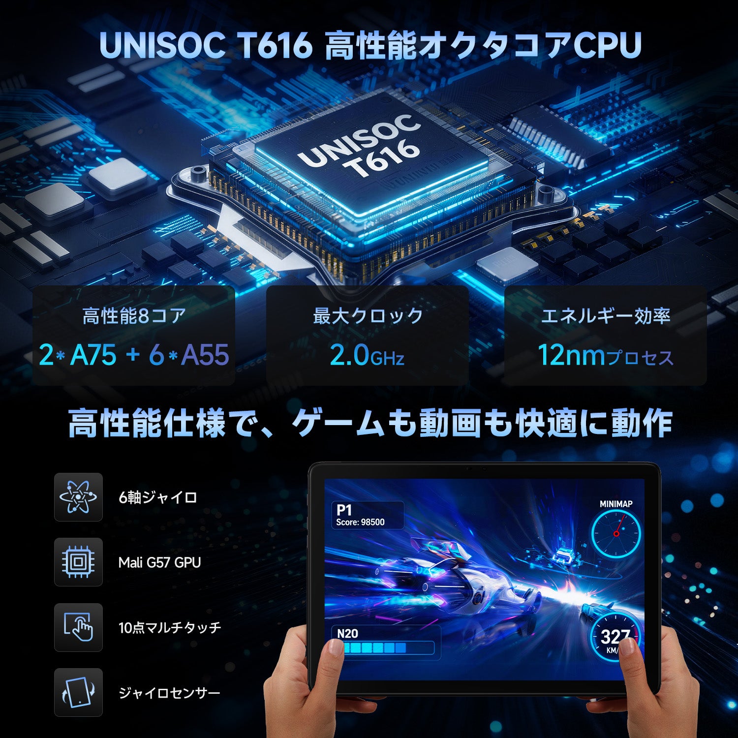 FPD 10.1インチ タブレット | Android 16・16GBメモリ・6000mAh【公式】