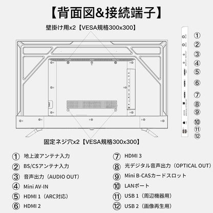 FPD 43V型 4K Google TV｜Wチューナー搭載(CG43-C3)